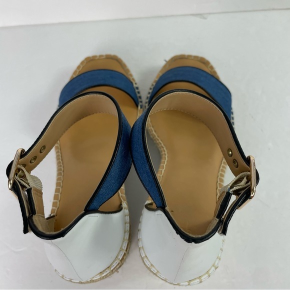 CAbi Parker Chambray Espadrille‎ Wedge Sandals 10 - Picture 10 of 13